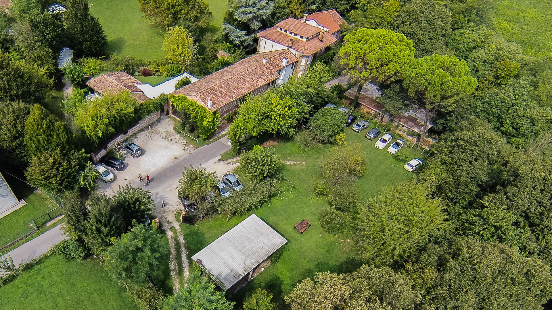 Vista aerea del rustico